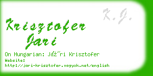 krisztofer jari business card